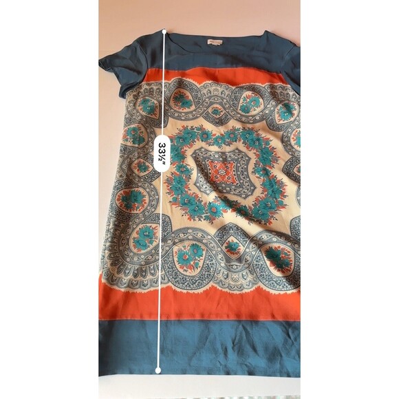 Anthropologie Meadow Rue Dress Women's Size Small 100% Silk Multi Colored Lined - Picture 10 of 10